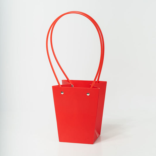 Sacs PVC Rouge avec anse,   13cm x 9,5cm x 15,5cm