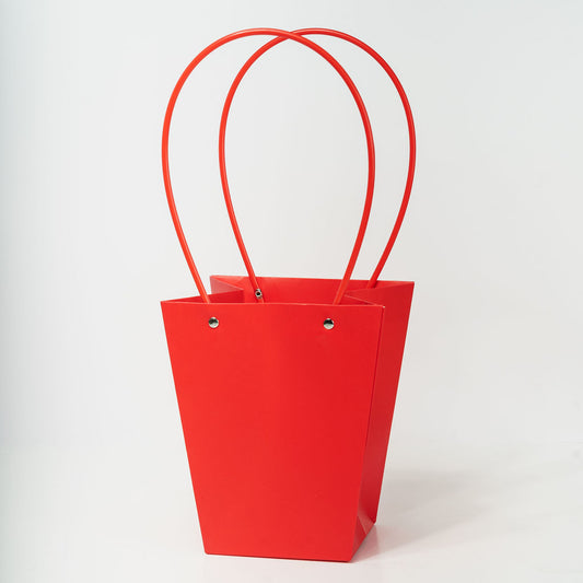 Sacs PVC Rouge avec anse,   17cm x 11,5cm x 20cm