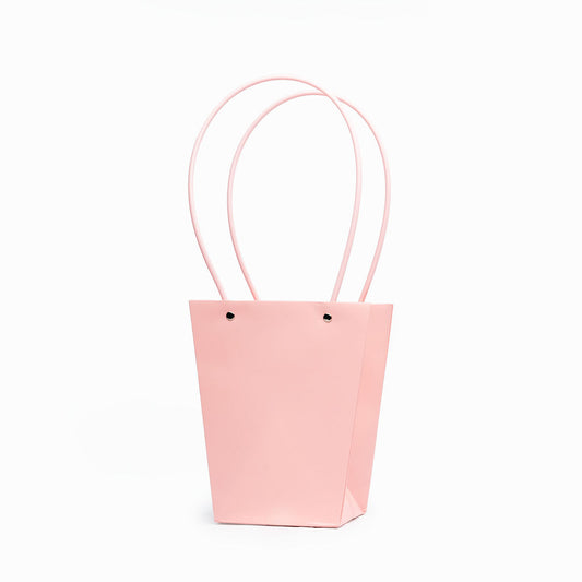 Sacs PVC Rose avec anse,   17cm x 11,5cm x 20cm