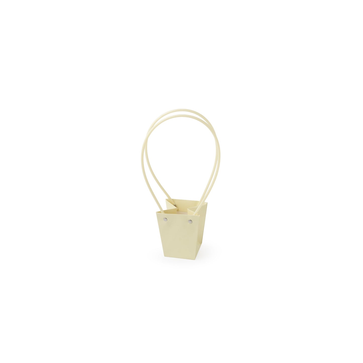Sacs en carton  Jaune avec anse PVC,   9cm x 6,5cm x 10cm
