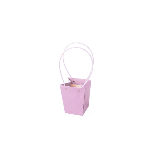 Sacs en carton  Parme avec anse PVC,   13cm x 9,5cm x 15,5cm