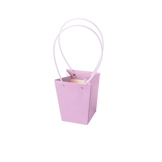 Sacs en carton  Parme avec anse PVC,   13cm x 9,5cm x 15,5cm