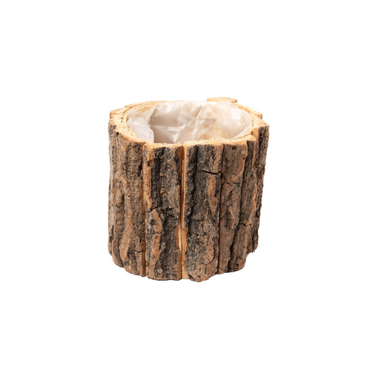 Pot forme de tronc 14x12cm