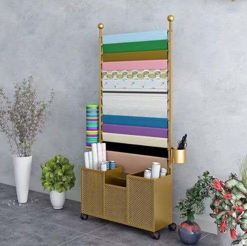 Présentoirs or pour rouleau 100x27x170cm