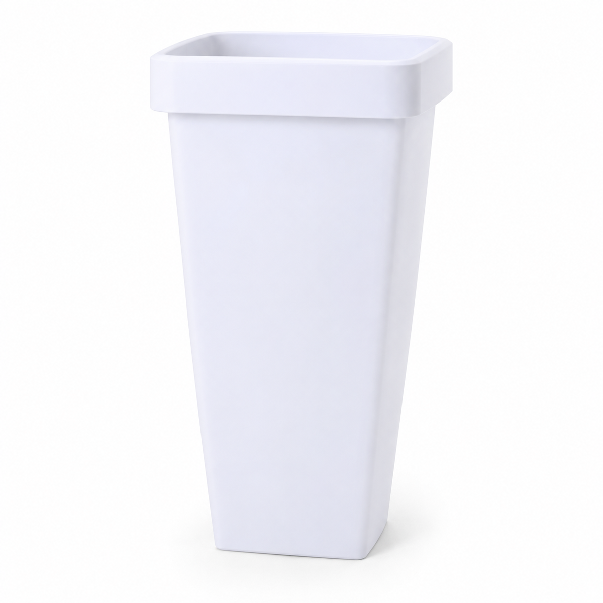 Seau carré blanc en plastique pour fleurs 34x17x11cm