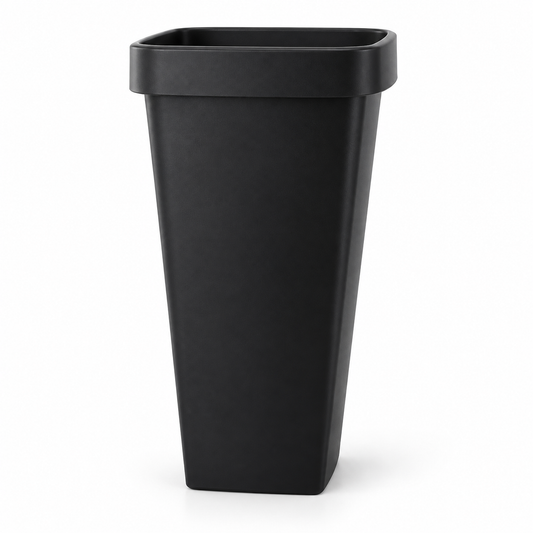 Seau carré noir en plastique pour fleurs 34x17x11cm