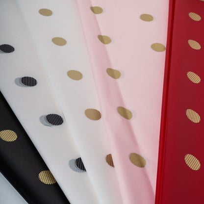 Feuilles de film Rouge a pois Or