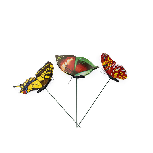Papillon 17cm sur tige 40cm
