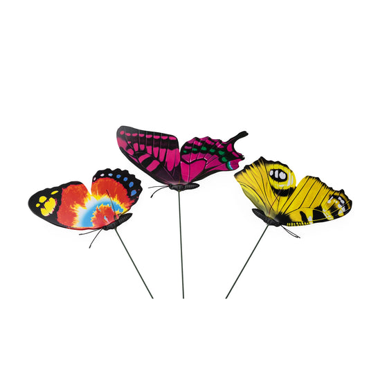 Papillon 22cm sur tige 40cm