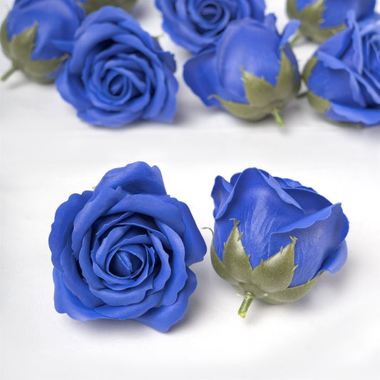 Rose savon bleu dia.7cm