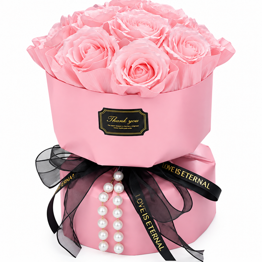 Composition de Fleurs Savon Rose 19x19x30 cm