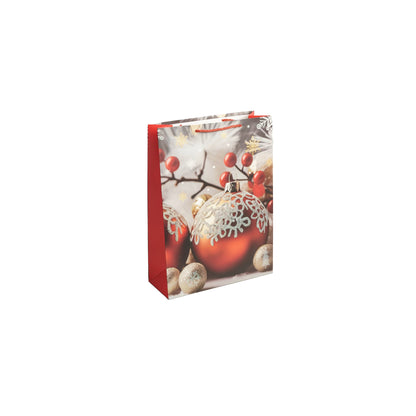 Sacs Luxe poignées cordelettes a motifs Noël 31x12x42cm