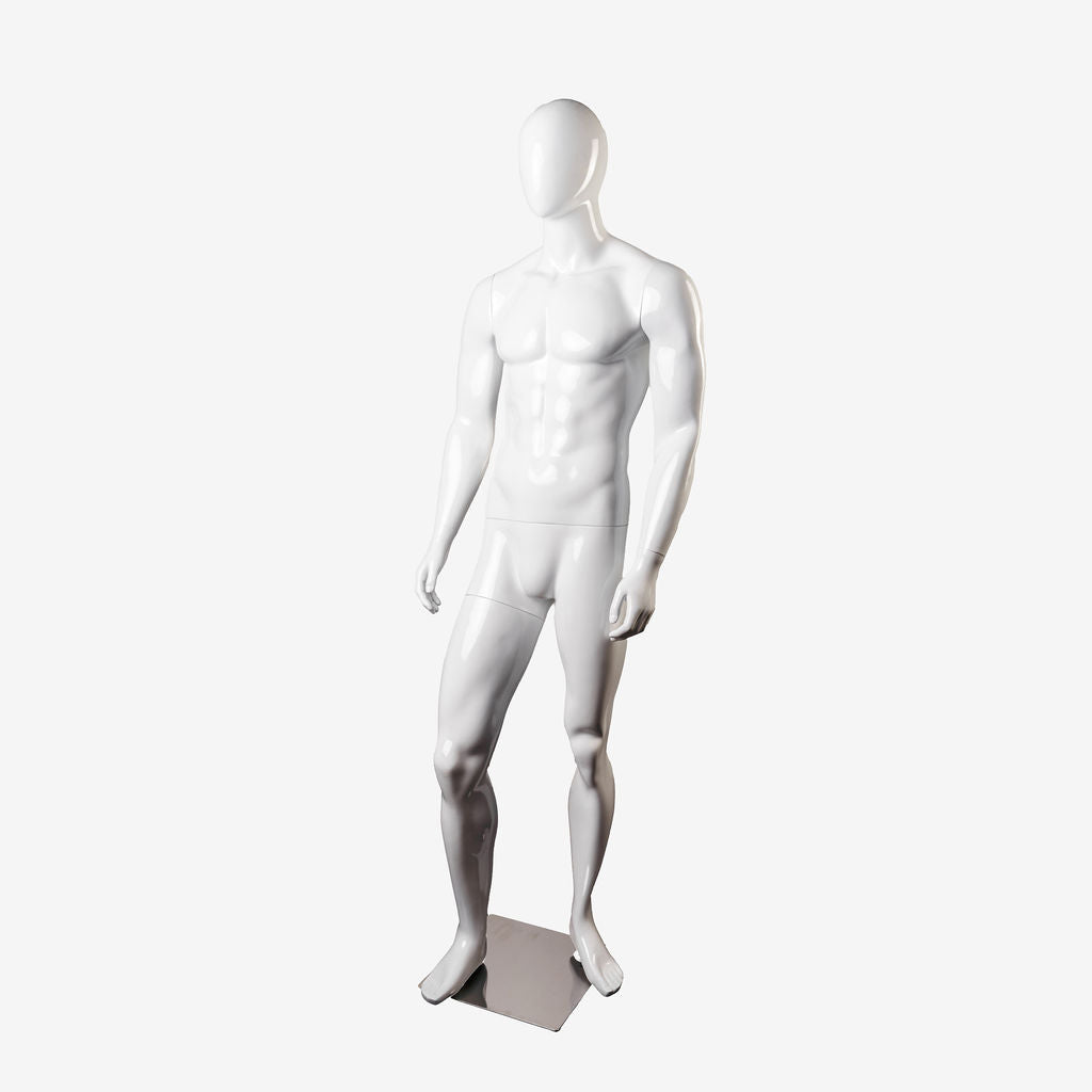 Mannequin homme Blanc fibre de verre