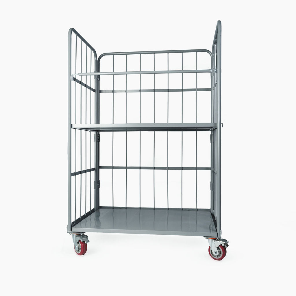 Chariot cage de 2 niveaux