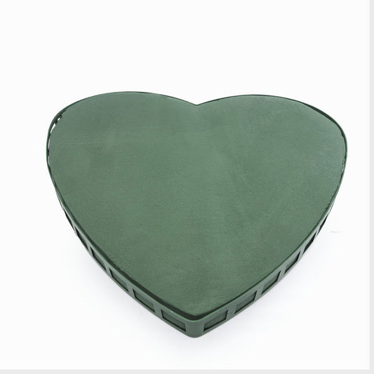 Coeur mousse verte + ventouse 47 x 47 cm