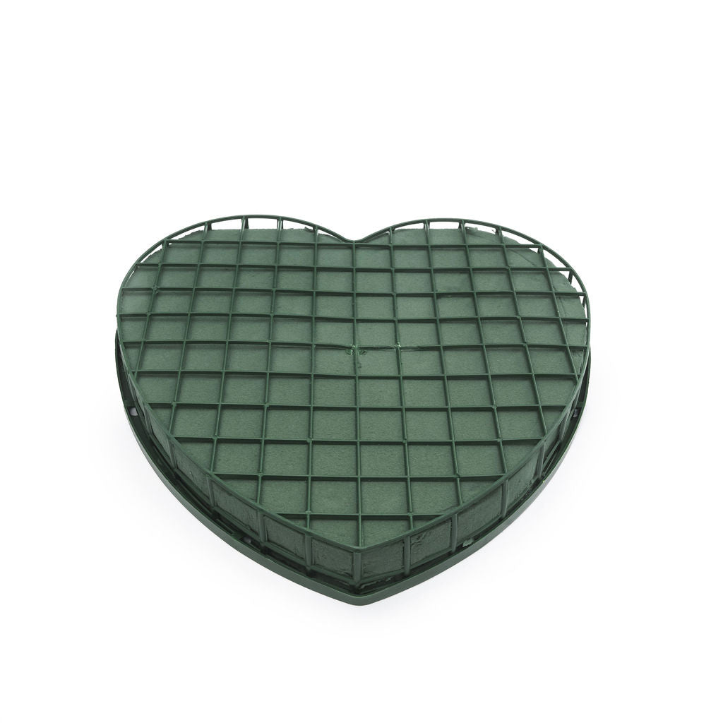 Coeur mousse verte + ventouse 32 x 31 cm