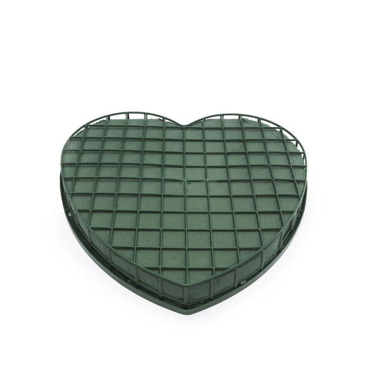 Coeur mousse verte + ventouse 32 x 31 cm