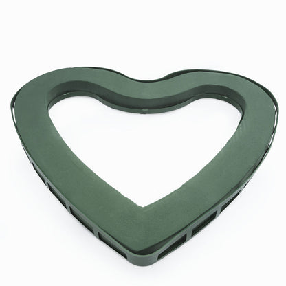 Gerbe Coeur mousse verte + ventouse 53 x 50cm