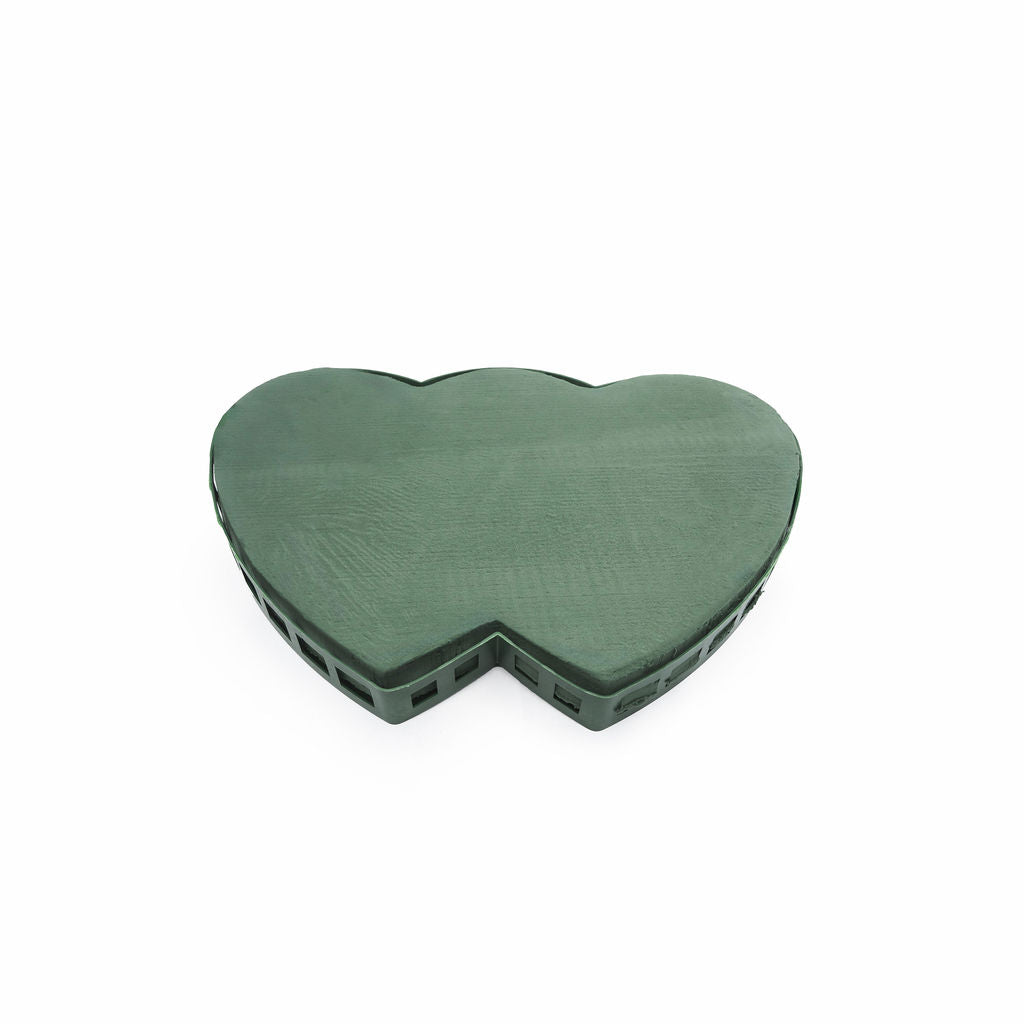 Coeur entre-mellee mousse verte + ventouse 47 x 35 cm