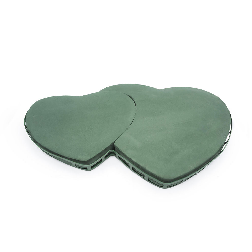 Coeur plein entre-mellee mousse verte + ventouse 70 x 48 cm