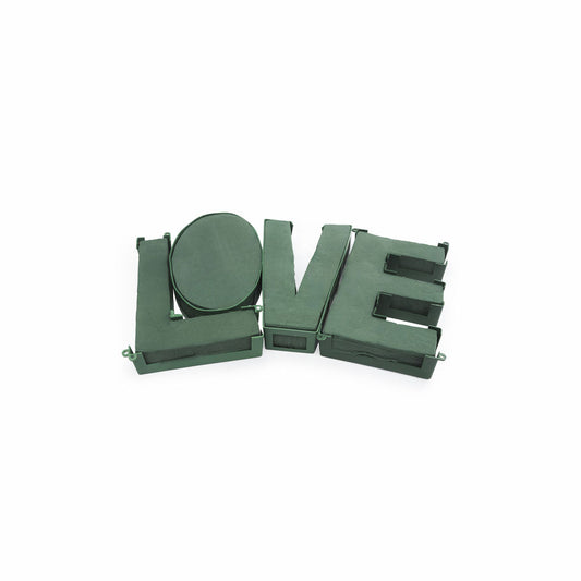 LOVE en mousse verte + ventouse