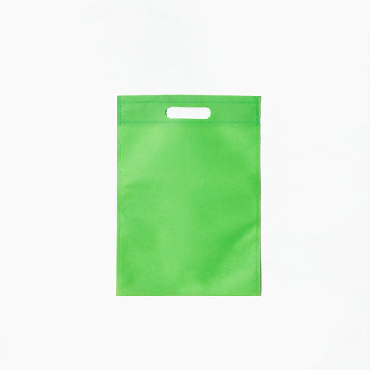 Sac non-tisse Vert a poignee decoupe, 25x35cm