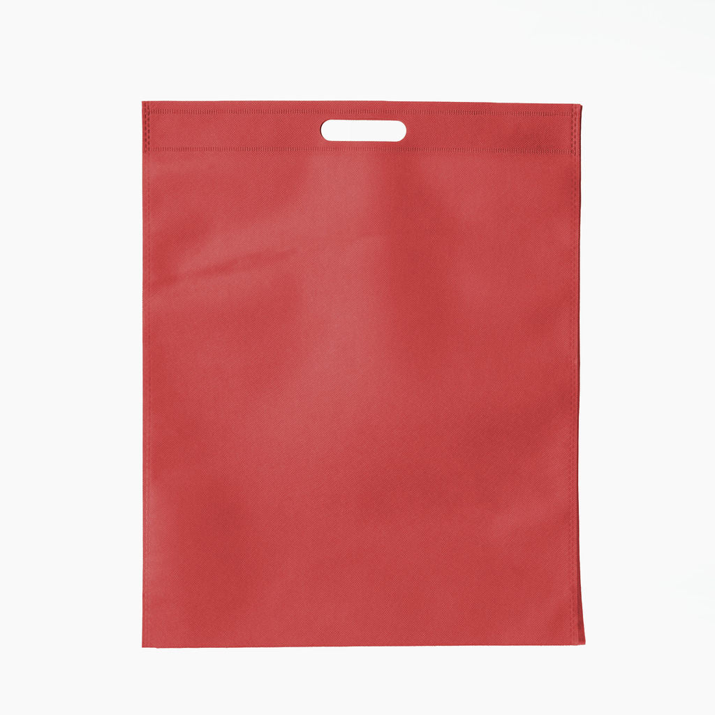 Sac non-tisse Rouge a poignee decoupe, 40x50cm