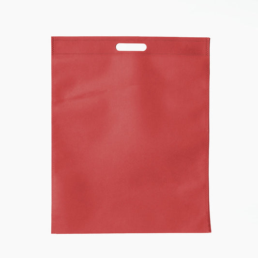 Sac non-tisse Rouge a poignee decoupe, 40x50cm