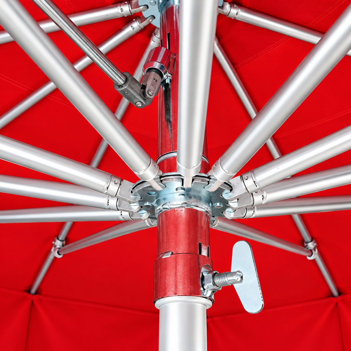 Parasol pro télescopique 3 x 4 M - ROUGE - PVC 300G