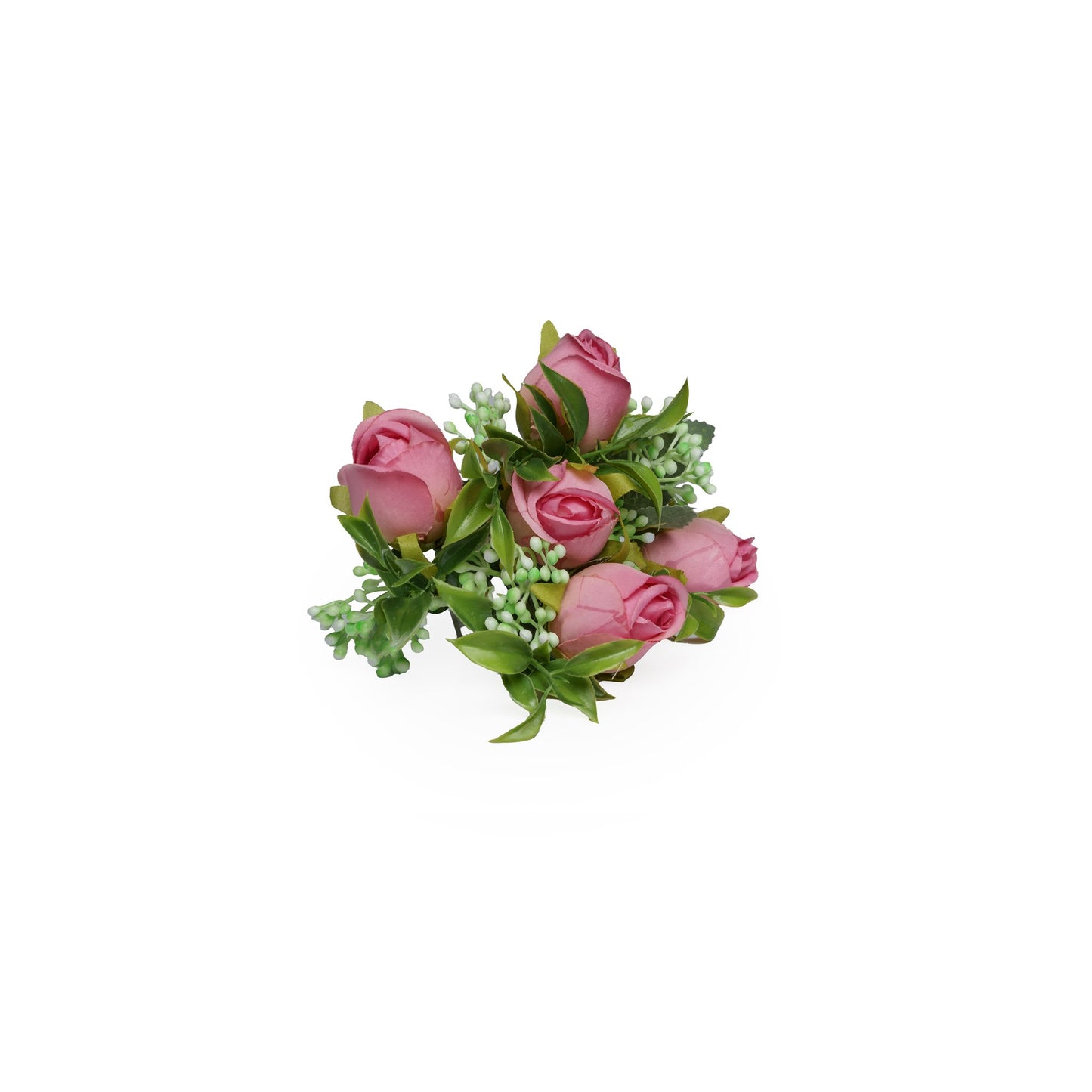 Bouquet de rose parme et feuillage artificielle