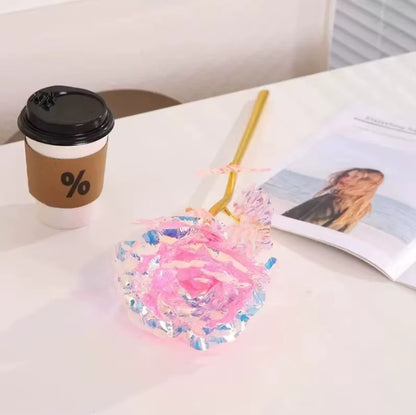 Rose crystal rose dia.8cm x H.25cm