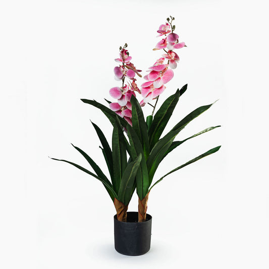 Orchidee 2 branches rose artificiel H. 90cm