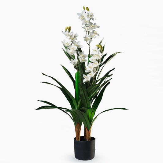 Orchidee 3 branches blanche artificiel H. 1,1m