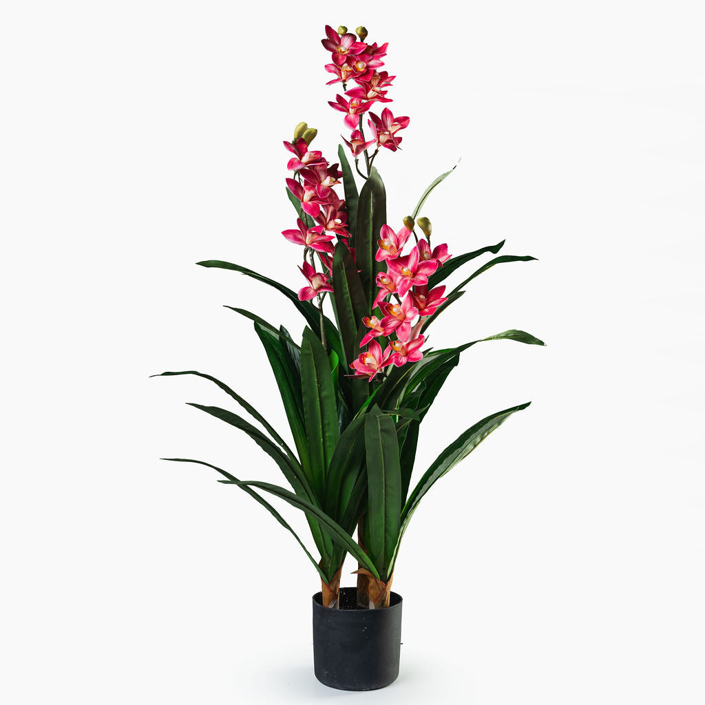 Orchidee 3 branches rose artificiel H. 1,1m