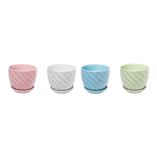 Lots de 4 caches pots 17,5x14,7cm