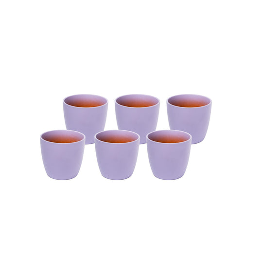 Lot de 6 cache pot parme 12,5x11cm