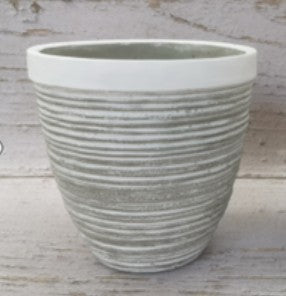 Lot de 6 cache pot gris 14x14cm