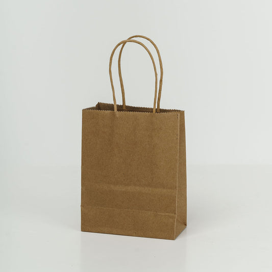 Sacs kraft poignees torsadees Kraft L.12 x l.6 x H.15cm