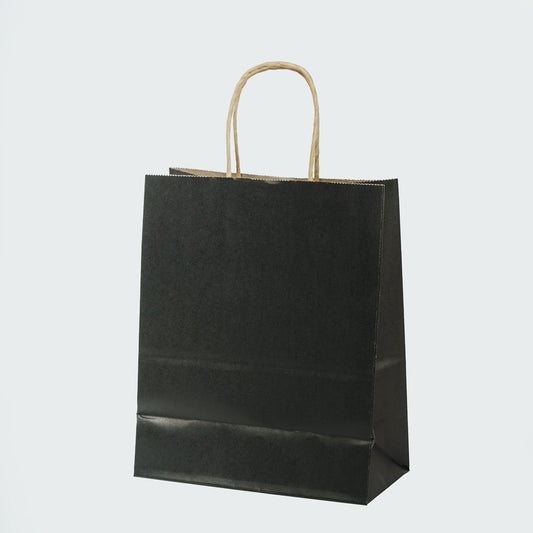 Sacs kraft poignees torsadees Noir L.22x l.11x H.27cm