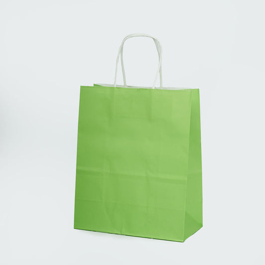 Sacs kraft poignees torsadees Vert L.22x l.11x H.27cm