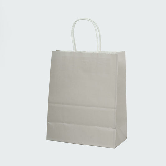 Sacs kraft poignees torsadees Gris L.22x l.11x H.27cm