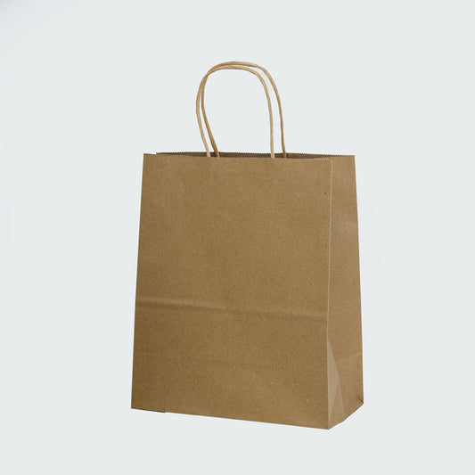 Sacs kraft poignees torsadees Kraft L.22x l.11x H.27cm