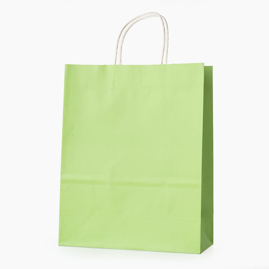 Sacs kraft poignees torsadees Vert L.26x l.12x H.32cm