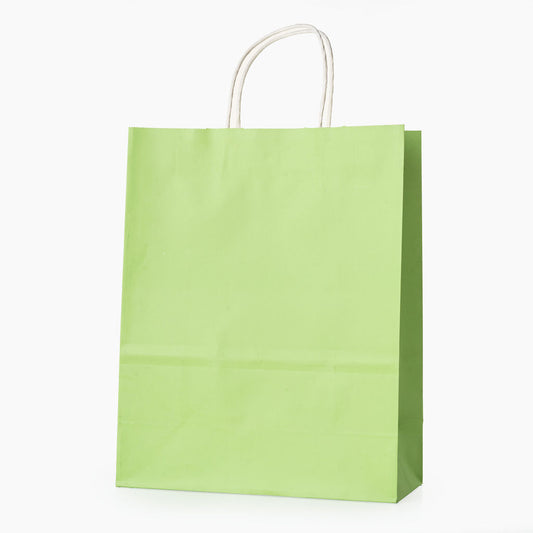Sacs kraft poignees torsadees Vert L.26x l.12x H.32cm
