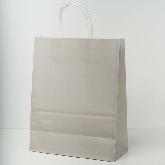 Sacs kraft poignees torsadees Gris L.26x l.12x H.32cm