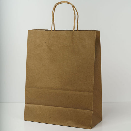 Sacs kraft poignees torsadees Kraft L.26x l.12x H.32cm