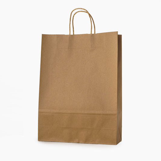 Sacs kraft poignees torsadees Kraft L.31x l.11,5x H.42cm