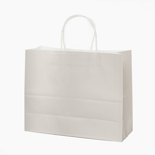 Sacs kraft poignees torsadees Gris L.31,5x25X11,5cm