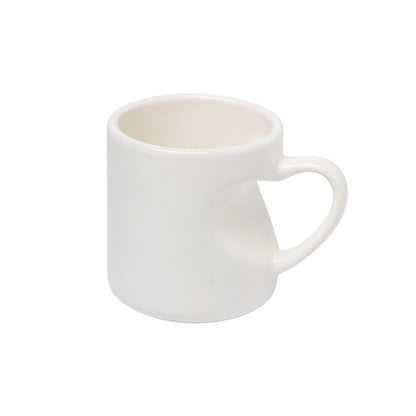 Mug blanc poignee coeur enfonce AAA - 11oz