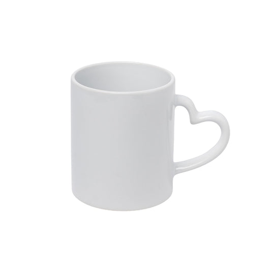 Mug blanc poignée cœur AAA - 11oz